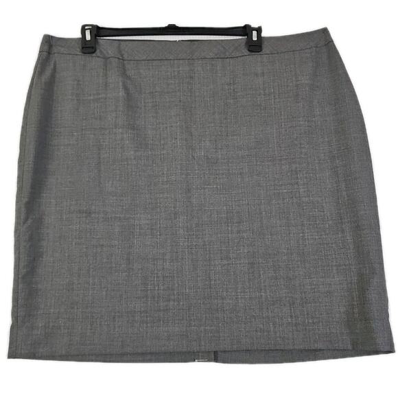 Lands' End Outfitters ~ LWoman Plus Size 22W~ Gray Wool A-Line Pensil Skirt NWOT - Picture 1 of 12